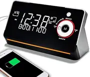 Bedside Alarm Clock with DAB & FM Radio,Dual Alarms, Snooze, Dimmable LCD Display, Night Light, Bluetooth, Type-C and USB Charging Ports iTOMA 729