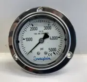 Swagelok High-Pressure CNG Hydraulic Pressure Gauge 5,000 PSI (1/4”)M NPT