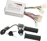 Vuzmode 36V 800W Electric Bike Conversion Kit Motor Controller Throttle Grip with Square Screen Key Lock, for Electric Tricycles Bicycles Scooters E-Scooter Brushless Controller