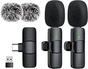 Lavalier Microphone | Clear Sound Lapel Microphone,Noise-Cancelling Portable High-Quality Sound Recorder for Podcasting Interviews Vlogging Studio Content Creation Video Recording Streaming