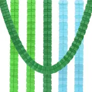 6Pcs 9.8ft Four-Leaf Paper Flower Garland Hanging Streamers Green Theme 3 Color