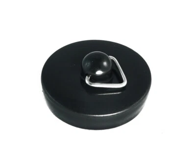 New 20 X Black Plastic Basin Sink Bath Plugs Stop Stopper 1 1/2 Inch 38mm - Ones