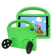 Wheel iPad Case For iPad 7/8/9 Air 3 Pro 10.5 inch Shockproof Stand Cover With Handle Stand-Green