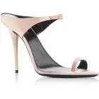 Saint Laurent Womens Pink Satin Adjustable Pointed Toe Mules 38.5 BHFO 8430