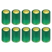 100Pcs PVC Heat Shrink Capsules Wine Shrink Wrap Cap, 32x50mm Green