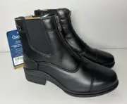 NEW Ovation Quantum Zip Up Paddock Equestrian Black Youth 4 Boots Horse Riding