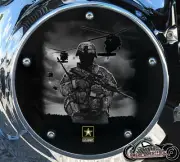 HARLEY DAVIDSON 2019+ SOFTAIL DERBY CLUTCH COVER ARMY HELICOPTER