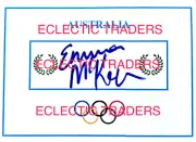 Emma McKeon, AM, SIGNED Olympic Games card. Swimming FIVE GOLD! Phelps Ledecky