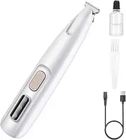 Krujecnt Electric Paw Trimmer For Cats - Puppy Paw Pad Trimmer Waterproof - LED Lights Rechargeable Cat Paw Face Hair Precise Shaver