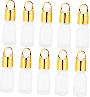 VINTORKY 10pcs Clear Glass Dropper Bottles Refillable Essential Oil Liquid Dispenser for DIY Crafts Aromatherapy Soap Making Custom Blends