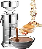Commercial Peanut Butter Maker, 1100W Sesame Maker with Funnel, 15kg/h Large Output, Rated Speed 2850r/min, Grain Grinder Mill, Butter Sesame Maker for Cashews, Almonds, Hazelnuts