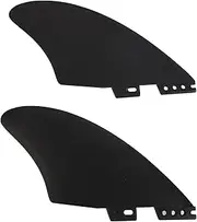 Fishtail Surfboard Fins Set, 2PC PVC Thruster Fins for Longboards Stand Paddleboards for FCS2 Generation