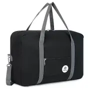 2024, Cabin Bag 45x36x20 Airplane Foldable Travel Bag Under Seat Tote Bag Weekend Luggage Black xi