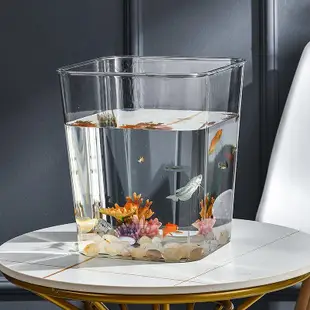 塑料魚缸透明玻璃亞克力魚缸一體成型防摔魚缸插花水缸生態缸