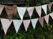 Mistletoe Lane pink - bunting for everyday use, photography, Christmas, baby