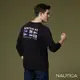 NAUTICA男裝 品牌旗語印花長袖T恤-黑