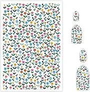 Briartw 10 Sheets Polymer Clay Transfer Paper - Per Sheet 5.82 x 3.93 inch Water-Soluble Transfer Sheets for DIY Clay Jewelry Making Disposable Stickers -Colorful Bloom Pattern
