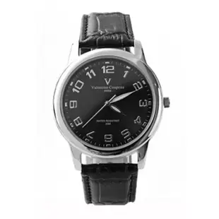 【范倫鐵諾․古柏】光碟錶盤設計真皮手錶腕錶 情人對錶