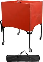 Rolling Sports Ball Car with Storage Bag, Practical Ball Storage Container, Volleyball Car with Foldable Bikes for The