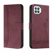 Closure Case with Flip Wallet Stand Function Cover for Oppo A73 2020 - Red