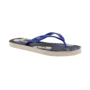 Regatta Womens Orla Kiely Passion Flower Flip Flops (Navy) - RG9273