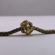 Trollbeads Gold Mistletoe Bead 18K 750 New Retired Rare