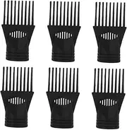 Ipetboom 6pcs Universal Hair Dryer Nozzle Replacement Blow Diffuser Straightening Comb Universal Hair Dryer Accessory Set