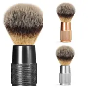 Men's Aluminum Shaving Brush Imitation Badger Hair Smoother Cleaning Mustache