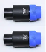 (2) Two Genuine NEUTRIK NL8FC Female 8 Pole Original SpeakON Cable Connector
