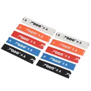 15Pcs 9.8"x0.7" Badminton Racket Head PU Protector Sticker Guard Tape, 5 Colors