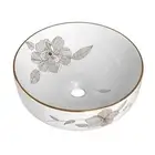 Cefito Bathroom Basin Ceramic Vanity Sink Hand Wash Bowl with Pattern 41x41cm