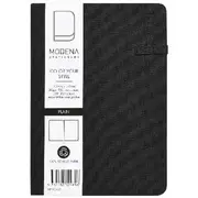 Modena A6 Linen Plain Notebook Black