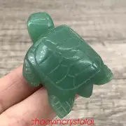 2'' Natural aventurine sea turtles quartz crystal skull carved healing reiki 1pc