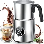 Milk Frother, Electric Frother for Coffee, Cappuccino, Latte, Choc, 4 in 1 Milk Frother and Steamer, Automatic Warm and Cold Foam Maker, Hot Chocolate Maker, BPA Free