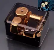 SANKYO TRANSPARENT BLACK MUSIC BOX : HOWLS MOVING CASTLE