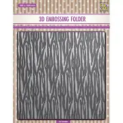 Nellie Snellen Background 3D Embossing Folder - Zebra - EF3D080