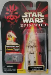 1998 Hasbro Star Wars Episode 1 Battle Droid Action Figure Blaster CommTech VTG
