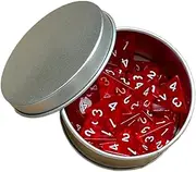 JWQFBC 25x D4 Dice Pack of 4 Sided Dice, Acrylic Polyhedral Dice Collection, Multi-Sided Dice for Theme Parties, Role Playing Games, Red