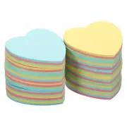12Pcs 2.7"x2.7" Heart Shape Sticky Notes, 100 Sheets/Pad Memo Pads, 4 Colors