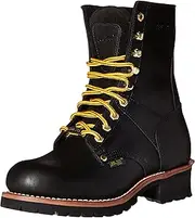 [Ad Tec] 9" Super Logger Steel Toe Boots for Men, Leather Goodyear Welt Construction & Utility Footwear, Durable and Long Lasting Work Shoes, Lug Sole