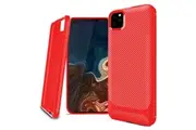 For iPhone 11 Pro Case Carbon Fiber Texture Slim Strong Soft Cover Red