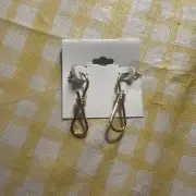 $49 NWT REBECCA MINKOFF UNSIGNED SAMPLE GOLD TWIST DROP DOWN 1.5" EARRING JL81