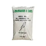 McMahon & Sons Shell Grit Fine Red 20kg Poultry Seashells Calcium Digestion Hen