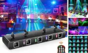 DJ Laser Lights,5 Beam Effect Sound Activated Strobe Laser Light Show with
