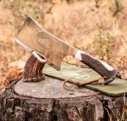 CUSTOM HANDMADE D2 TOOL STEEL muela magnum Cleaver knife WITH STAG HORN