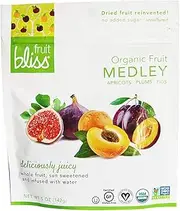 Fruit Bliss Dried Fruit Mix – Fruit Medley of Organic, Dried & Pitted Apricots, Plums & Figs - Organic Fruit Snacks, Dried Fruit Snacks, Resealable Pouches, Gluten-Free Vegan Snacks (1 Pack 5oz. Each)