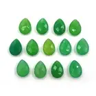 Natural Green Chalcedony Pear Briolette Cut Lot 13 Pcs 10*14 MM 65.20 CT