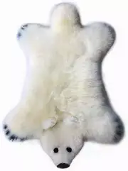 Faux Polar Bear Rug - Real Australia Sheepskin Rug Chair Covers - Adorable Kids