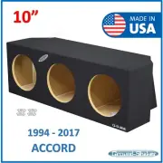 Honda Accord / Honda Civic 10" Triple Sealed Sub Box Subwoofer Enclosure