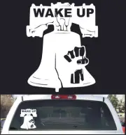 FGD Don't Tread on Me Second Amendment Wake Up Vinyl Decal 12" X 9"